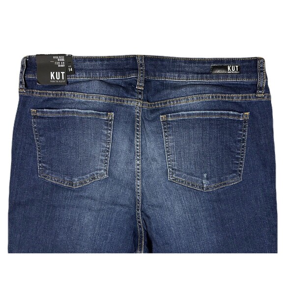 NEW Kut Womens Size 14 Diana Fab Ab High Rise Relaxed Fit Skinny Jean Dark Wash - Picture 7 of 8